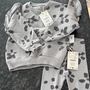 Zara Gray and Black Kids' Outfit Set